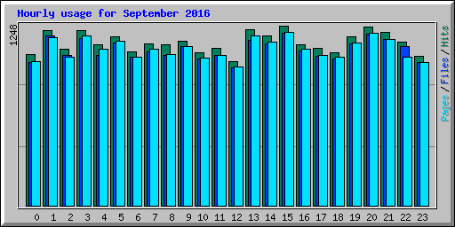 Hourly usage for September 2016